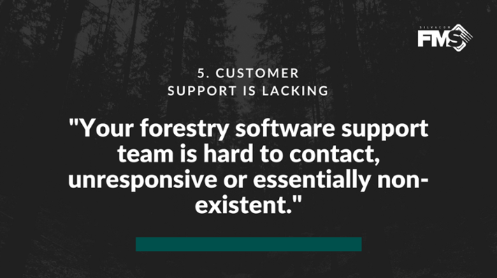 Switching forestry management software